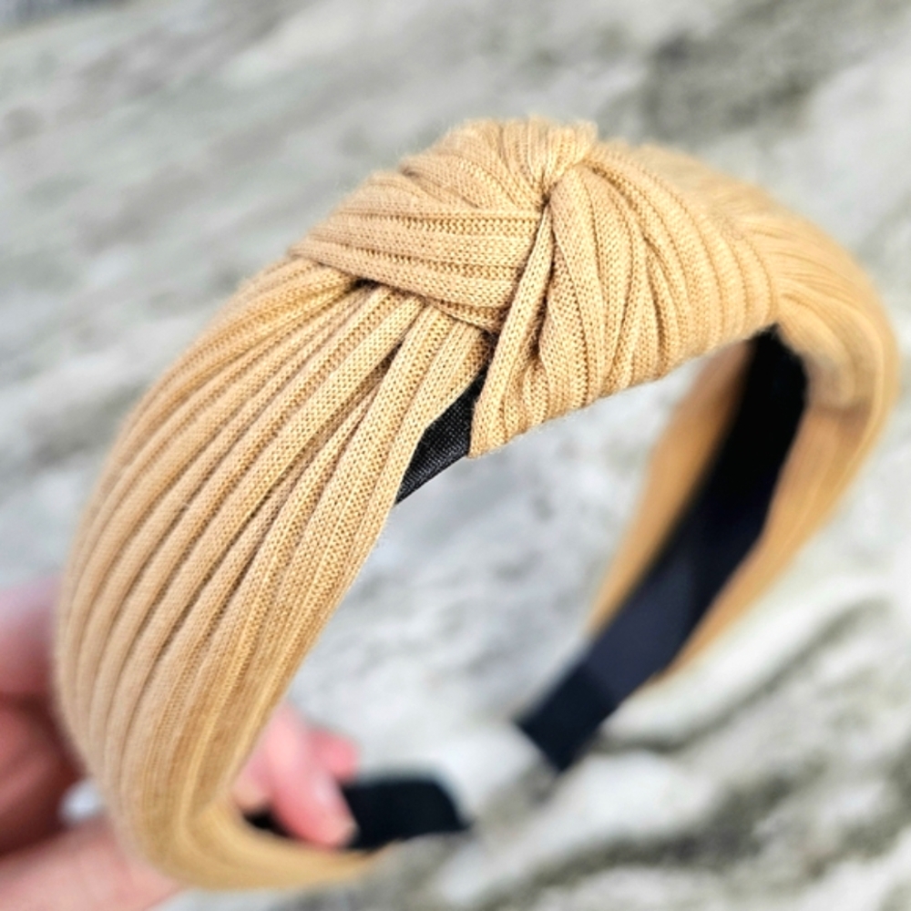 SALE Jersey Knit Casual Top Knot Headband Camel